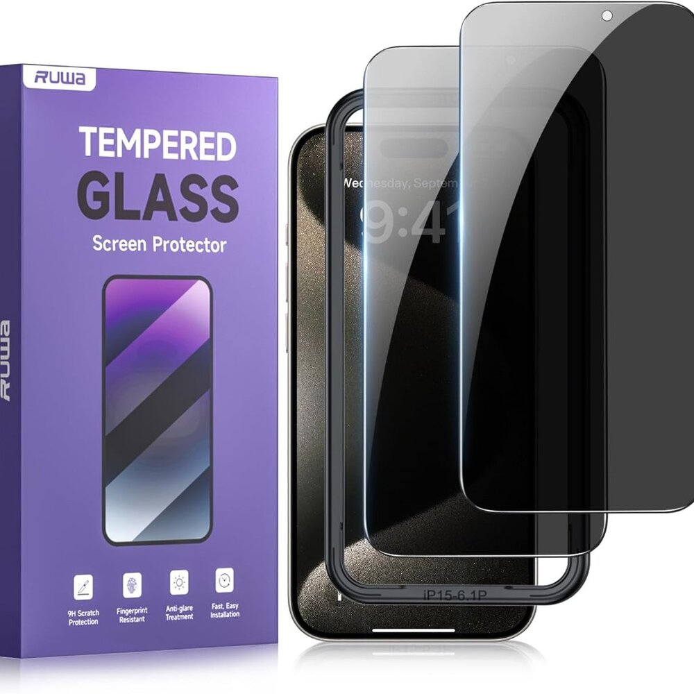 3 boxes - Privacy Screen Protector for iPhone 15 Pro [6.1 Inch] Anti-Peep